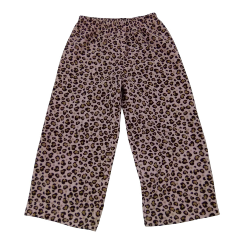 Pants: Pink Leopard Fleec