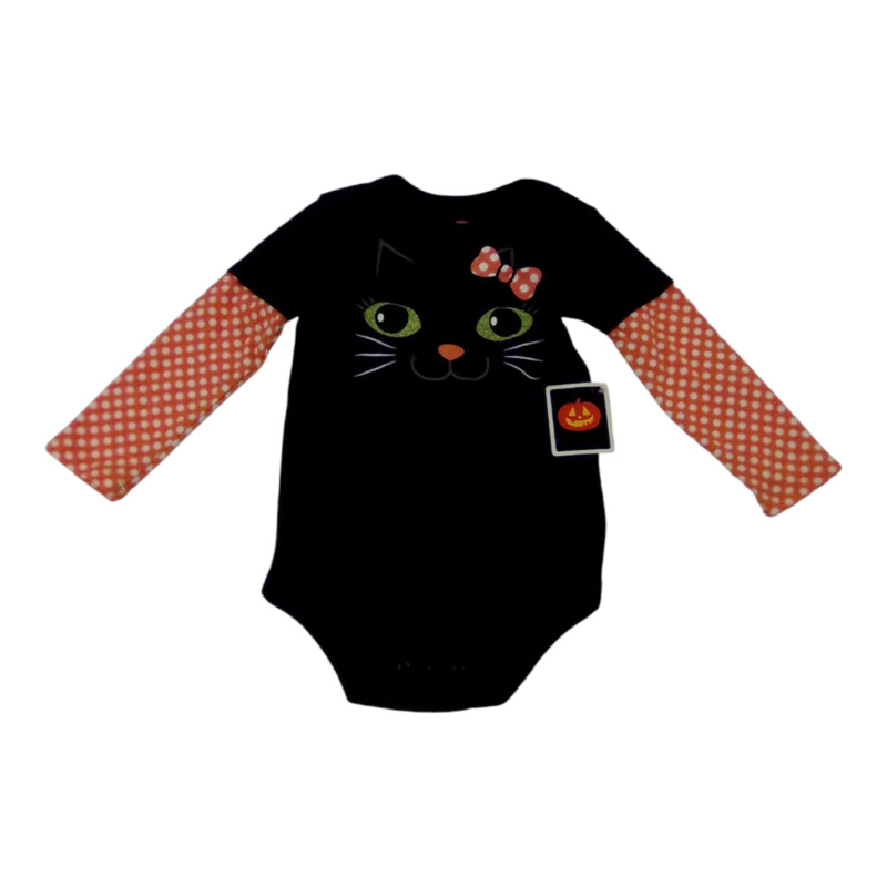 Long Sleeve Onesie: Cat