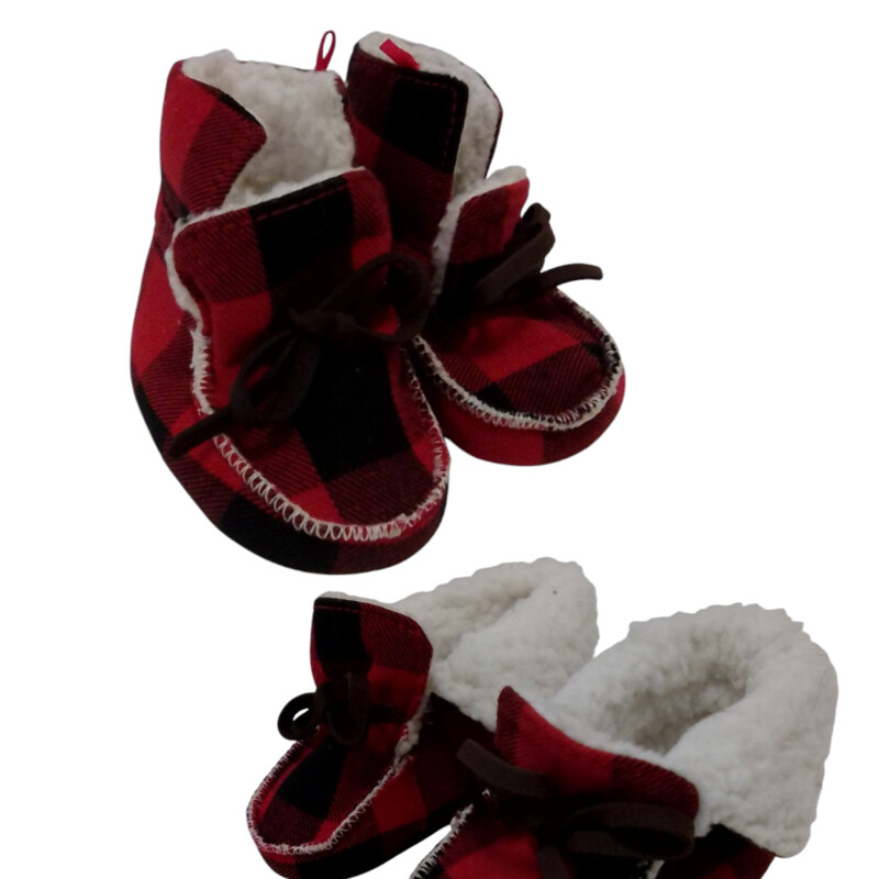 Shoes: Red/Black Plaid