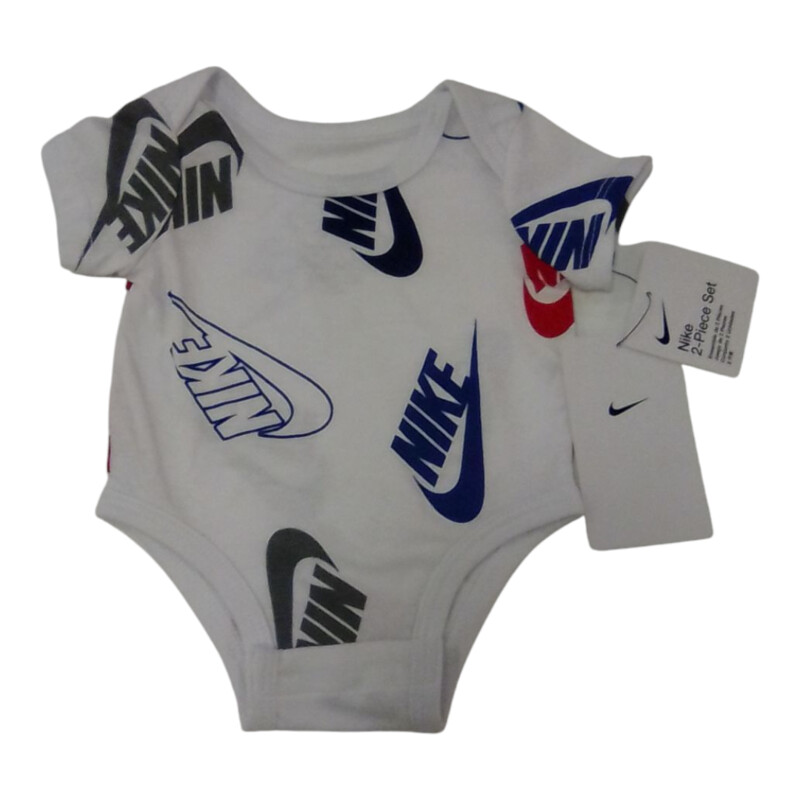 Onesie: White Logos NWT
