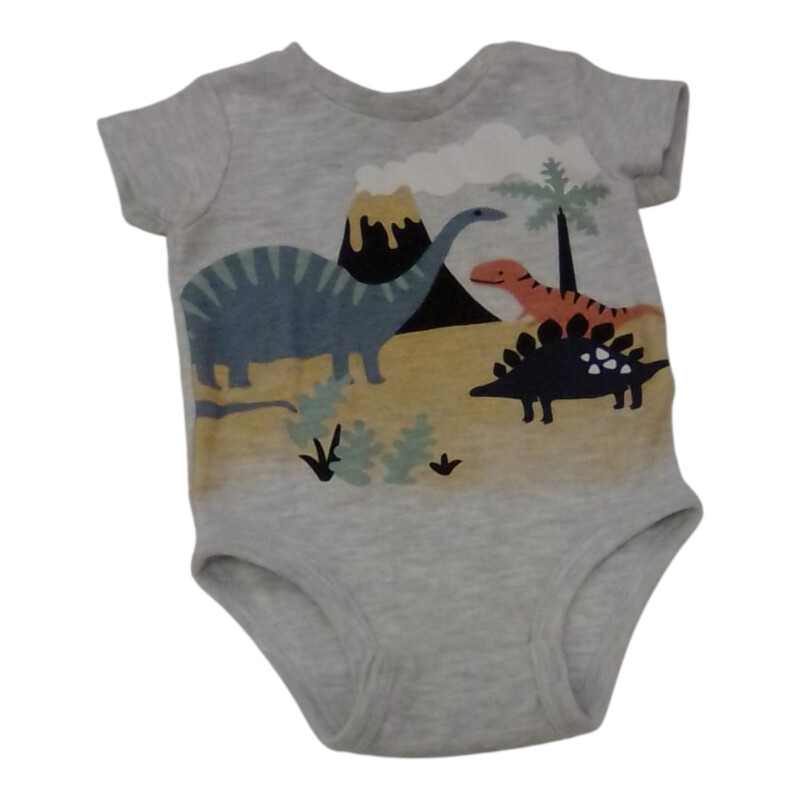 Onesie: Gray Dinosaurs