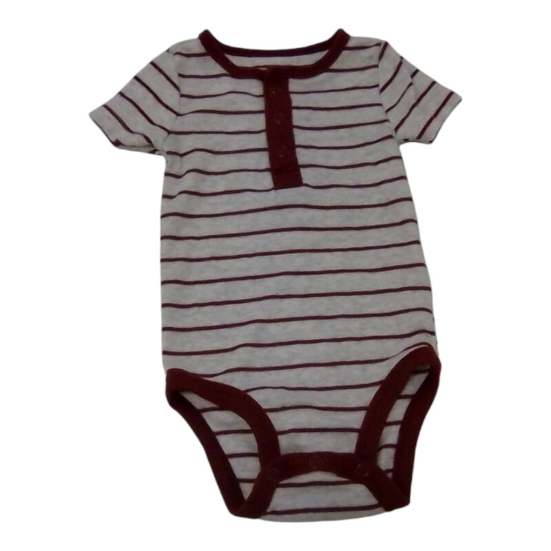Onesie: Gray/brown Stipes