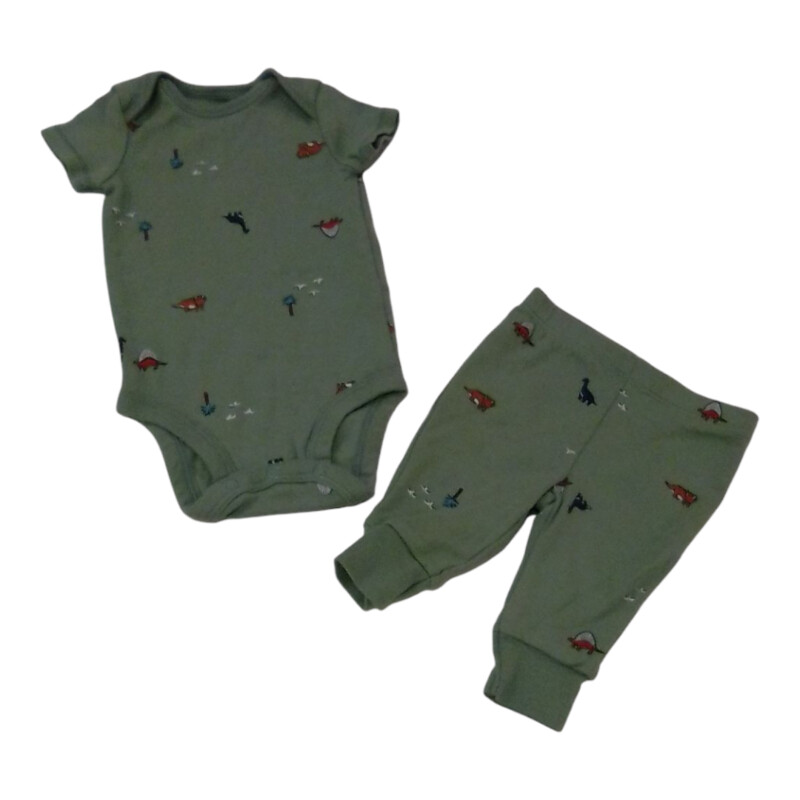 2pc Green Dinosaurs