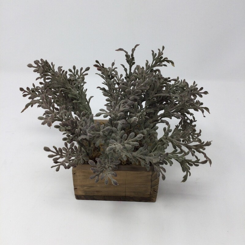 Rustic Boxed Faux Plant,
Brown/Green,
Size: 6 X 9 X 7 In