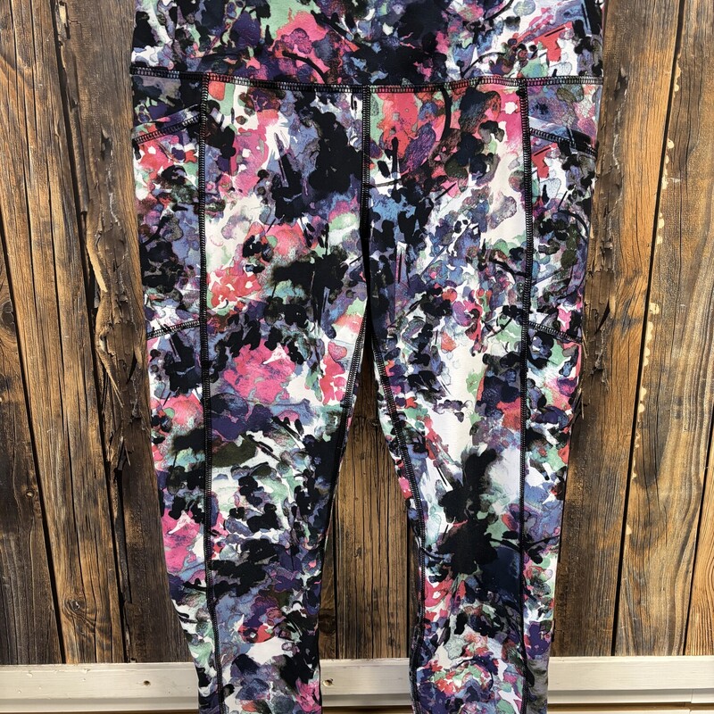RBX Athletic Floral Leggings, Size: L