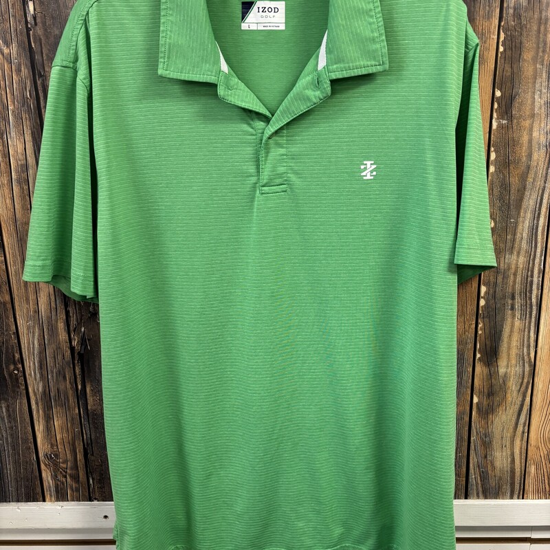 Green Izod Golf Shirt, Size: Large