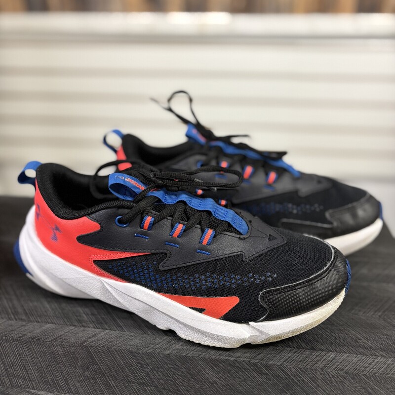 Blue & Orange UA Shoes, Size: 6.5 Youth