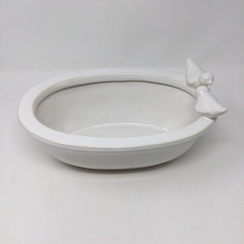 Birds On A Bathtub,
White,
Size: 12 X 7 X 5 In