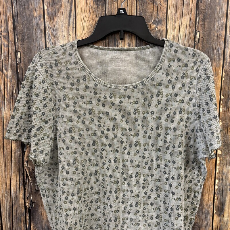 AE Green Floral Crop Shir, Size: XXL