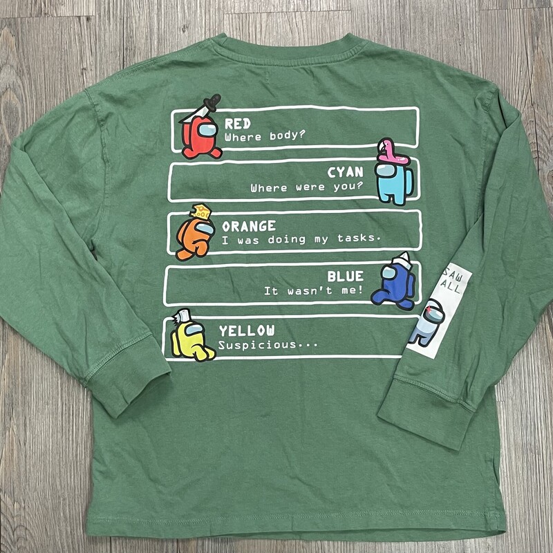Zara Among Us LS, Green, Size: 11-12Y