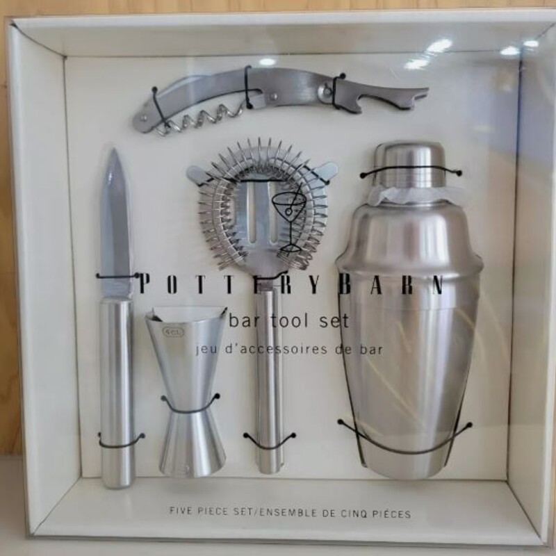 Pottery Barn 5Pc Bar Set