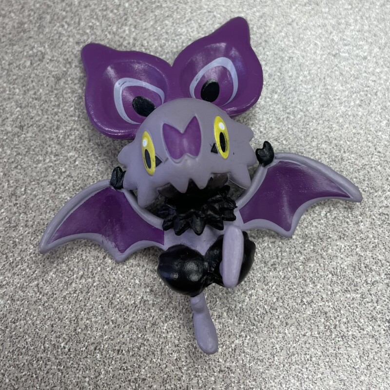 Pokemon Noibat Figurine, Purple, Size: Pre-owned