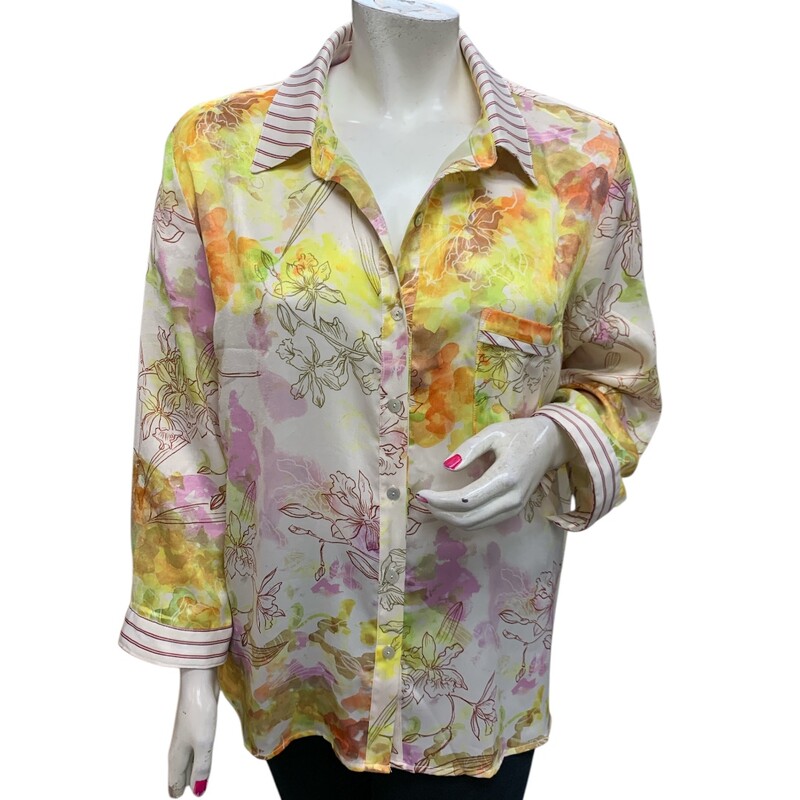 Addition Elle Top/pants, Yell/mul, Size: 2X