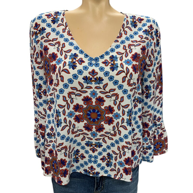 Adrienne Vittadini, Blue/whi, Size: S