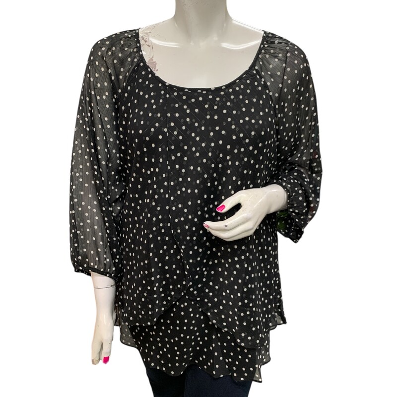 Tamara NWT Top, Blk/whit, Size: 3X