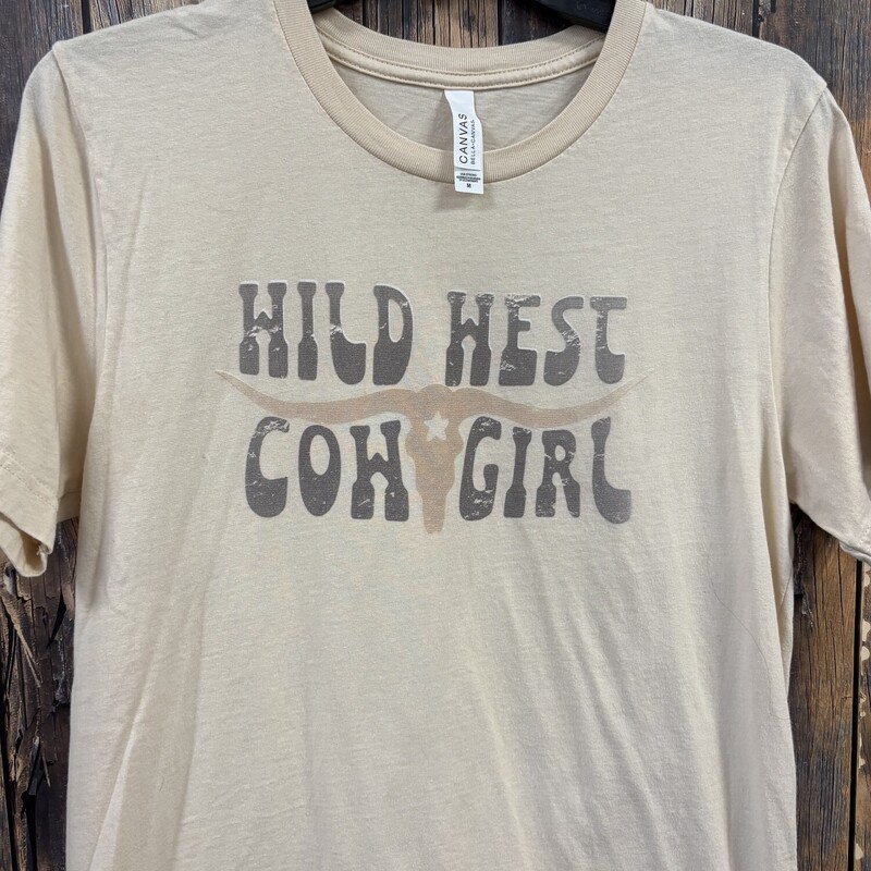 Wild West Cow Girl Tee, Size: M