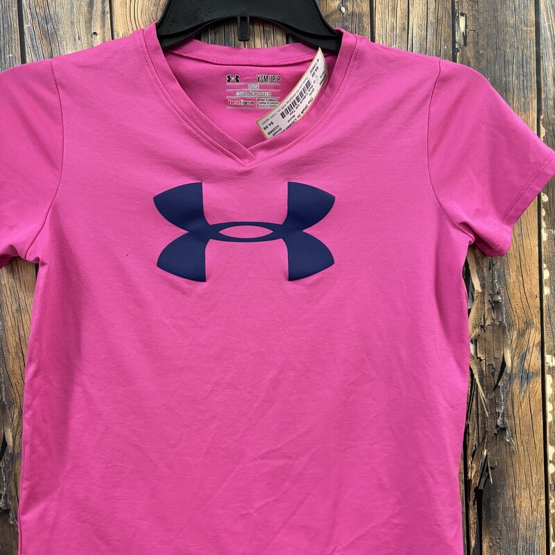 Pink V-Neck UA Tee, Size: Small