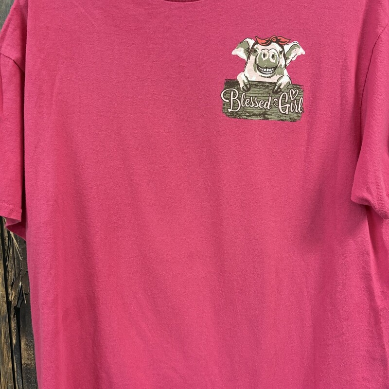 Pink Pig Tee, Size: L