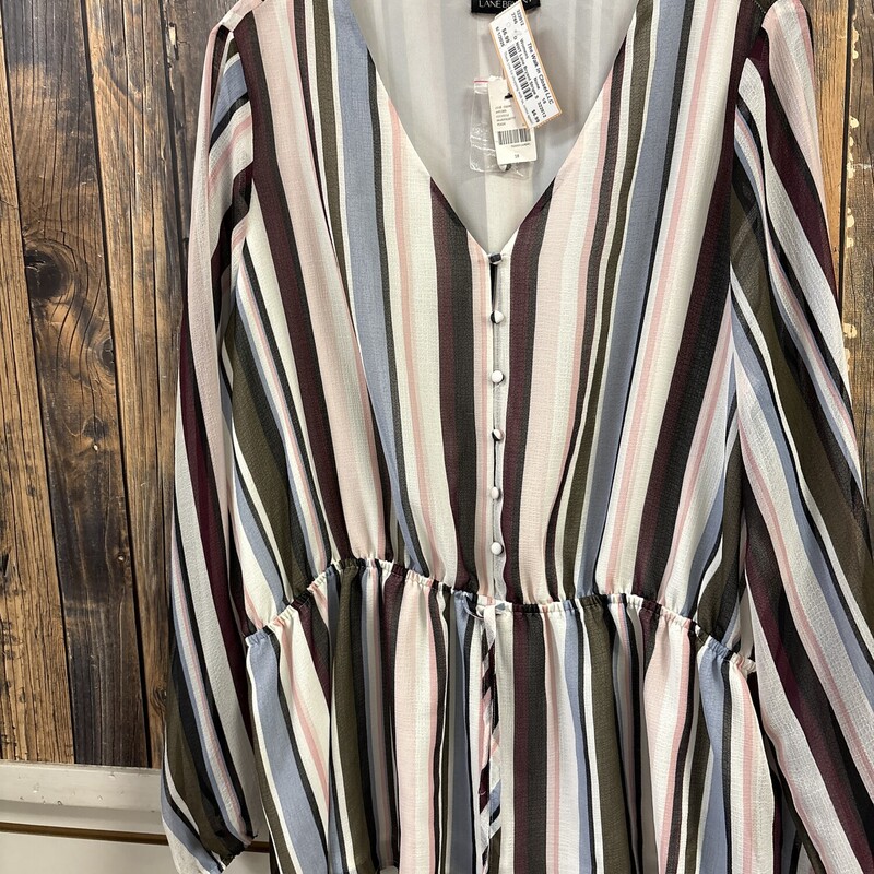 NWT Lane Bryant Stripe Shirt, Size: 18