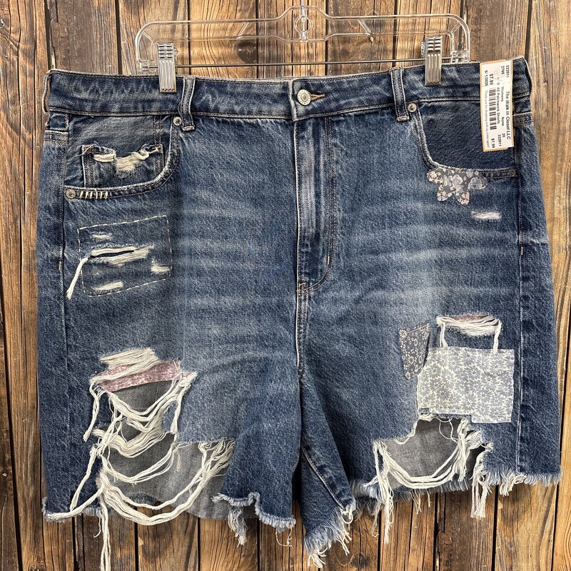 AE Patchwork Shorts, Size: 20