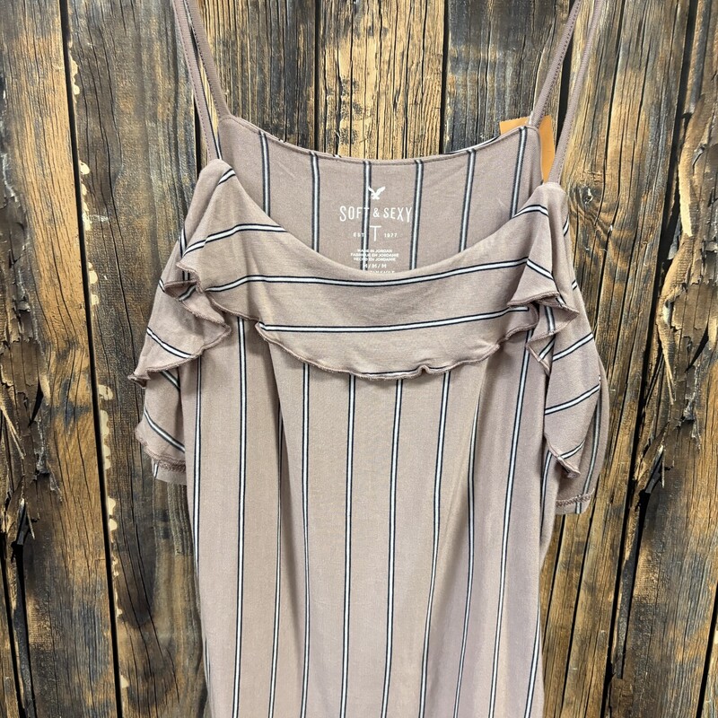 AE Pink Stripe Tank, Size: M