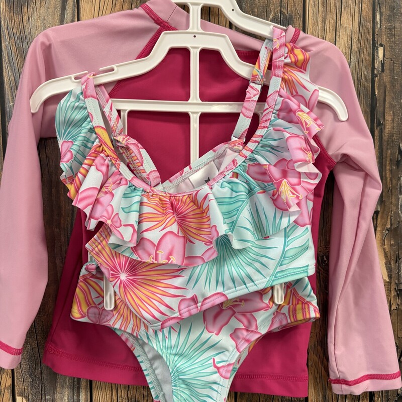 3 Piece Swimsuit, Size: 2t