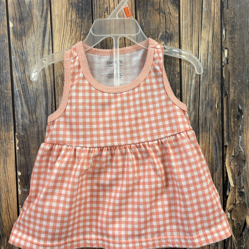 Peach Plaid 2 Piece Outfi, Size: 2t