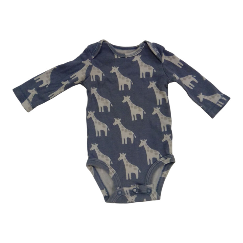 LS Onesie: Blue W Giraffe