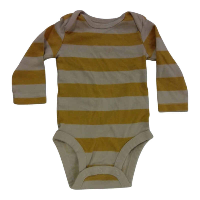 LS Onesie: Yellow Stripes