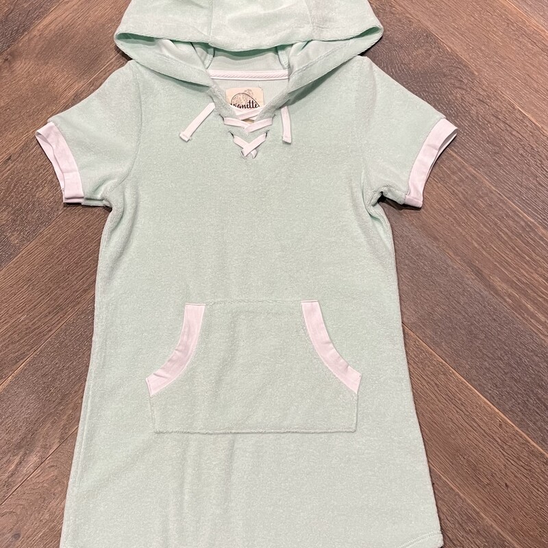 Vignette Hooded Dress, Mint, Size: 4Y