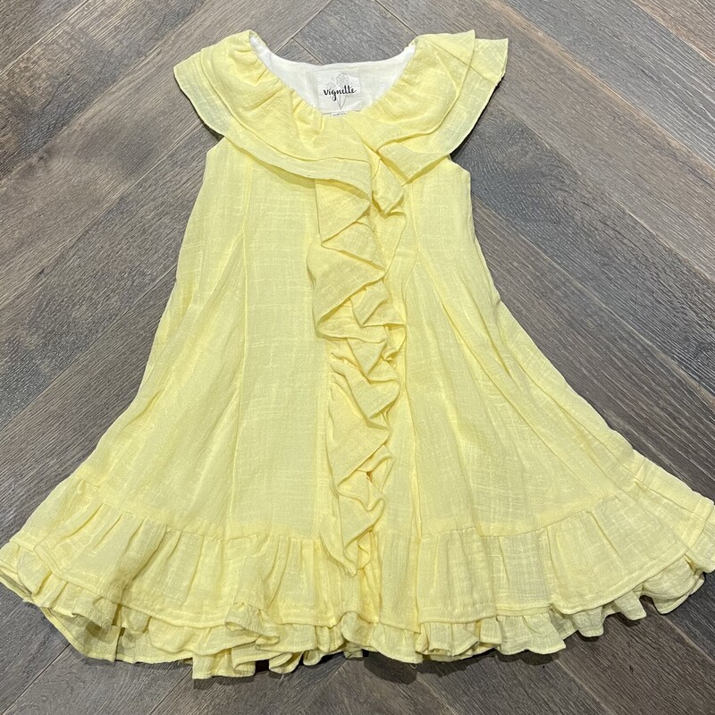 Vignette Dress, Yellow, Size: 4Y