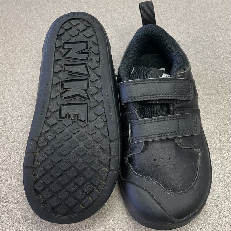 Nike Velcro Shoes, Black, Size: 8T