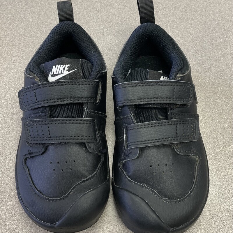Nike Velcro Shoes, Black, Size: 8T