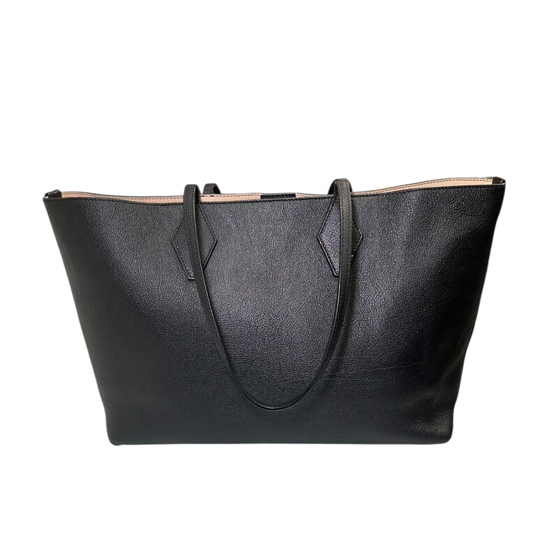 Balmain Black Logo  Leather Tote<br />
<br />
Dimensions: 16 L x 11 H inches<br />
<br />
In good condition. Corner wear and interior stains.<br />
<br />
Does not come with original dust bag or box.