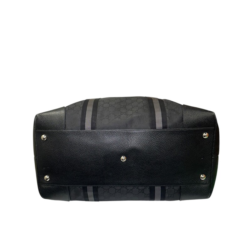 Gucci Nylon Boston Black Duffle<br />
<br />
Style Code: 449180 493075<br />
<br />
Dimensions:L: 20 x H: 13x D: 10 inches<br />
                         Handle Drop: 6 inches<br />
<br />
In very good condition. Some corner wear and some minor marks throughout the bag. Does not come with the long strap.<br />
<br />
Does not come with the original dust bag or box.