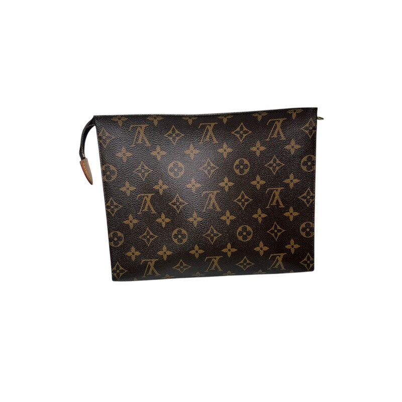 Louis Vuitton Poche Toilette Monogram<br />
<br />
Date Code: SA4195<br />
<br />
Dimensions:<br />
7.9 x 9.8 x 2.2 inches<br />
(Length x Height x Width)<br />
<br />
In very good condition. Light marks to the inside.<br />
<br />
Does not come with the original dust bag or box.