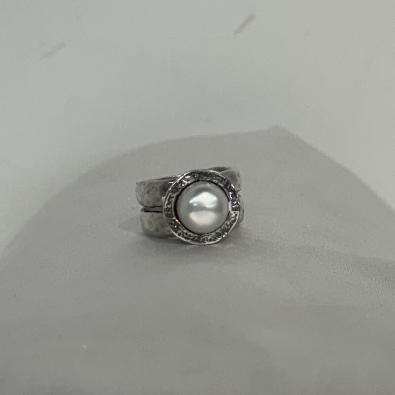 925 C&H Thick Pearl Ring