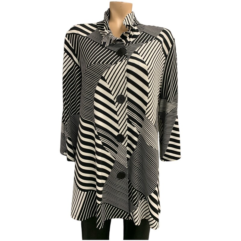 Joseph Ribkoff Card S16, Blk/whit, Size: XL
