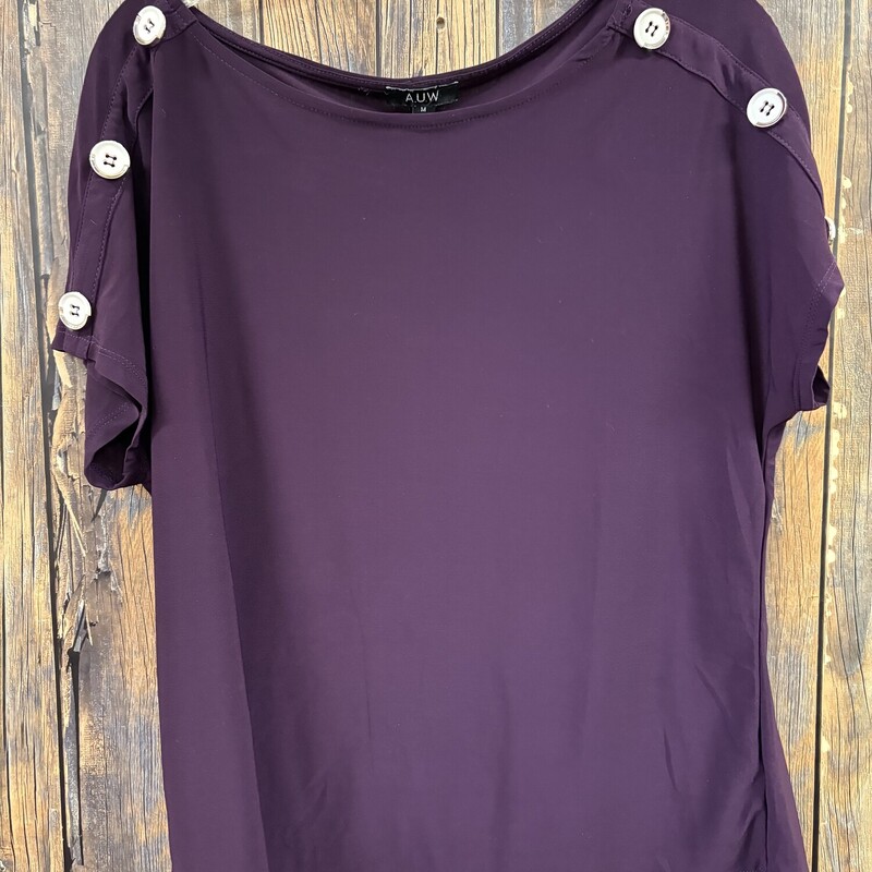 Purple Button Shirt, Size: Med