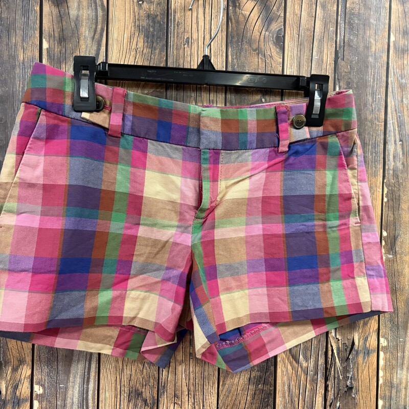 Pink Plaid Shorts Banana, Size: 4