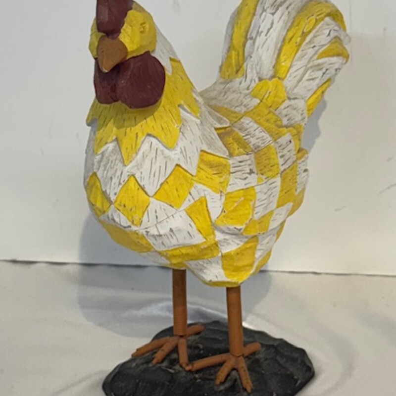 Folk Art Resin Chicken