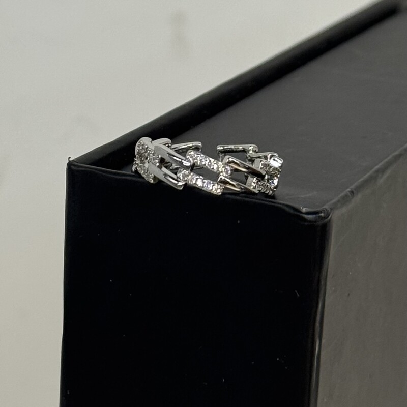 925 Chain Link CZ Ring