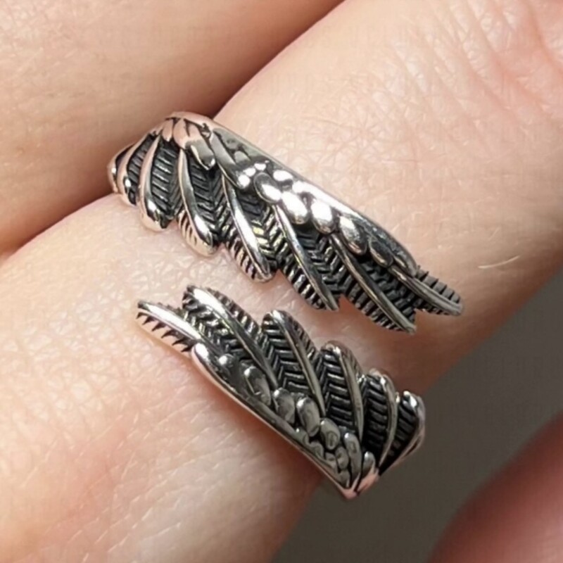 925 Wings Wrap Ring