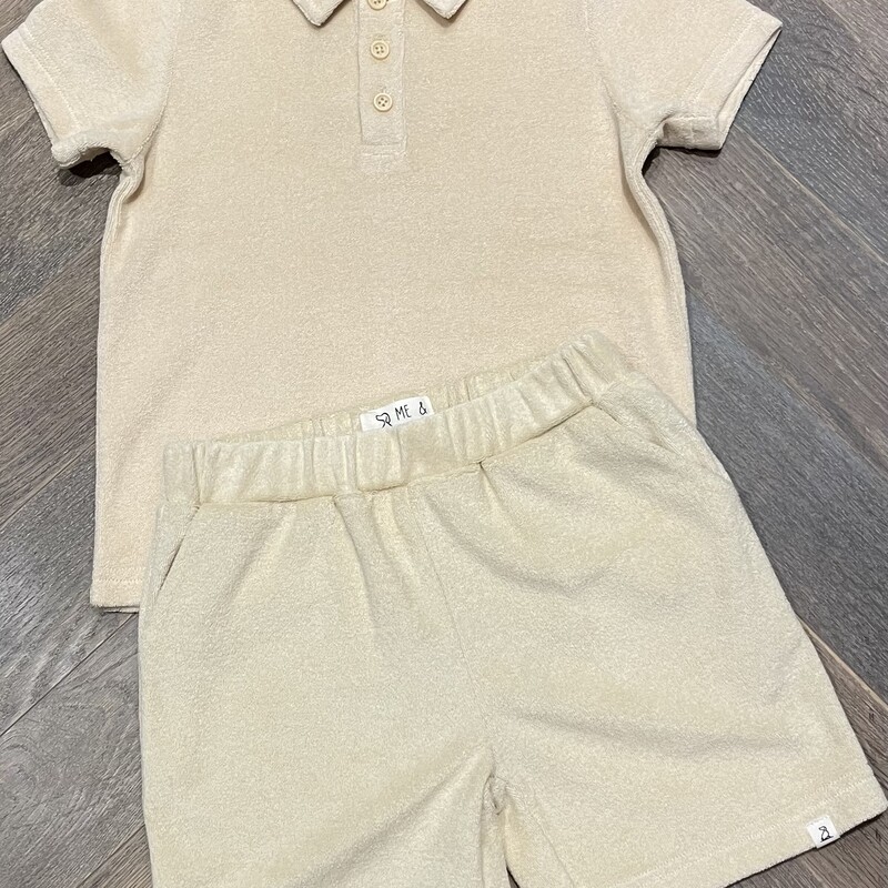 Me & Henry Terry Set, Beige,
Size: 5-6Y Shorts
Size  4-5Y Polo
