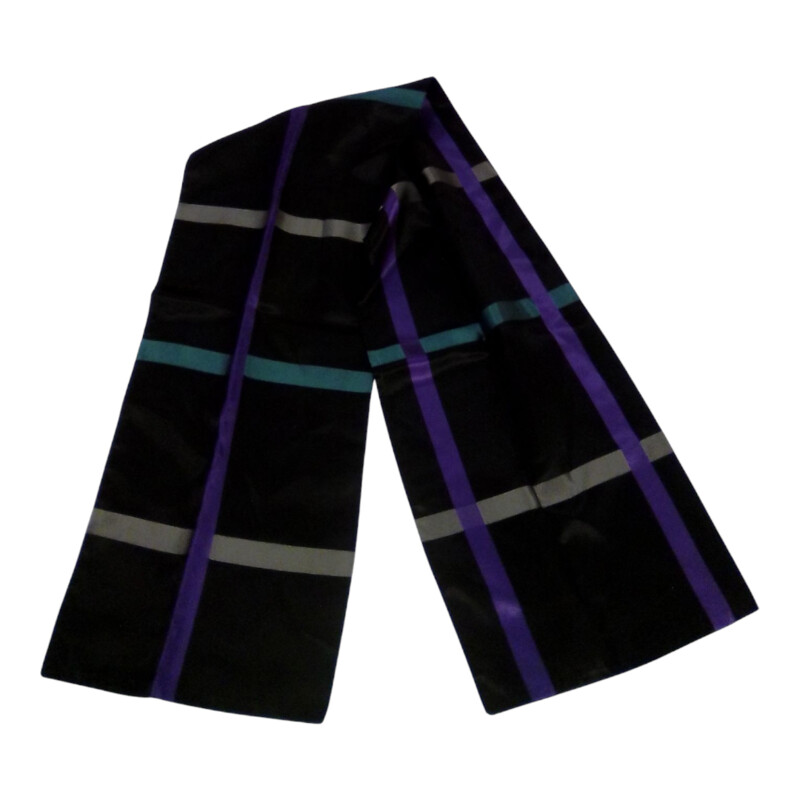 Scarf: Black/Purple/Teal