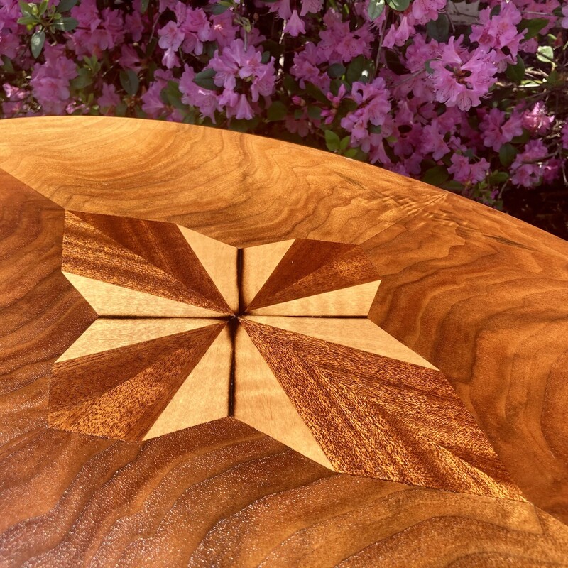 Oval Coffee Table With Inlay