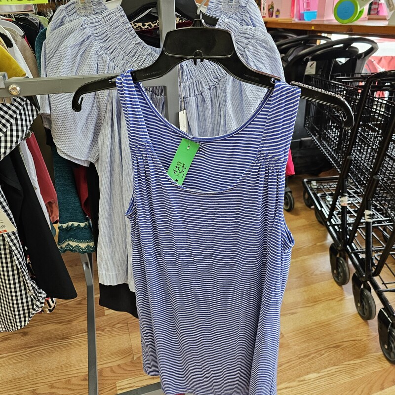 ANN TAYLOR LOFT TANK TOP, BLUE, Size: MEDIUM