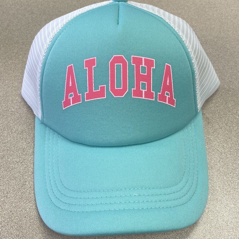 F4A Trucker Hat, White/Teal, Size: Youth
Aloha
New