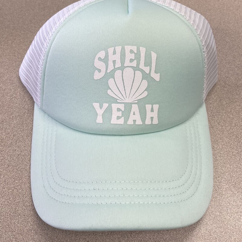 F4A Trucker Hat, White/Mint, Size: Youth
Shell Yeah
New