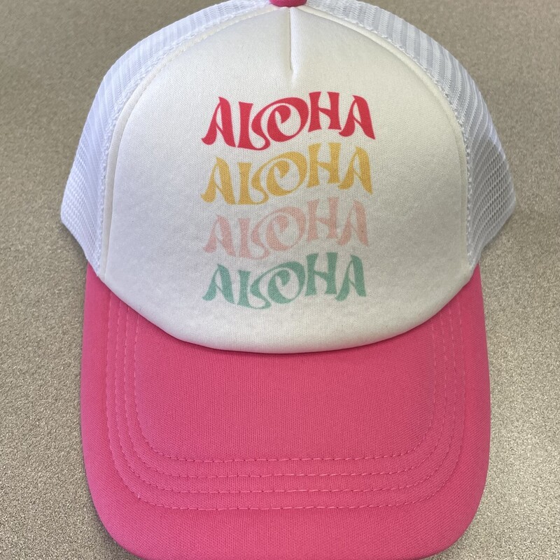 F4A Trucker Hat, White/Pink, Size: Youth
Aloha
New